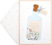 Kaart | boodschap in een fles | verjaardagskaart | kaart + enveloppe - 2 stuks