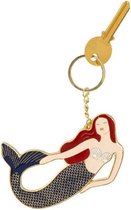 Doiy Sleutelhanger Oversized Mermaid 11,8 Cm Staal/zink Blauw
