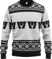JAP Foute kersttrui - Classic One - Kerst - Dames en heren - Kerstcadeau volwassenen - L - Wit Zwart