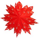 Kerstster met verlichtingsset nr. 48 - Red Snowflake - Kerststerren - Kerstverlichting - Kerstdecoratie - Ø 60 cm - Kerst