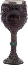 Decoratieve Keltische Zwarte Kat Wijnkelk