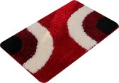 Lucy's Living Badmat Moons - Polyester - Rood – 50x80cm - Antislip