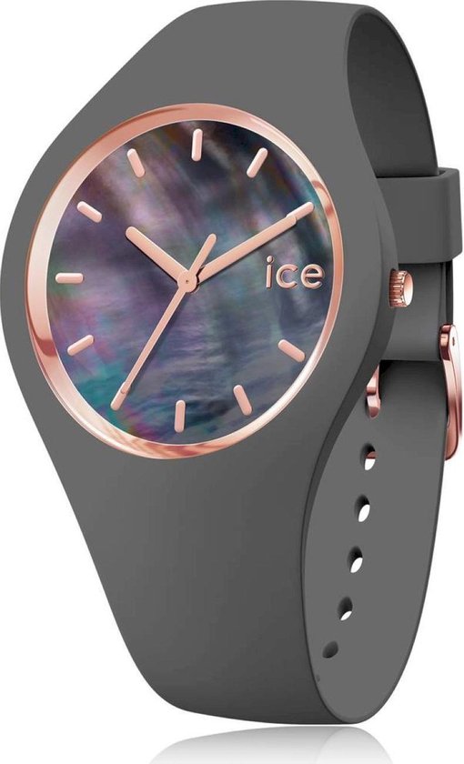 Ice-Watch Pearl IW016938 horloge – Siliconen – Grijs – Rosé – 40 mm