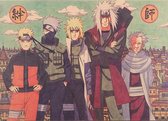 Naruto Hokage Collectie Anime Vintage Poster 51x36cm