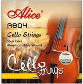 Cello Snaren Set - Voor 4/4 , 3/4 en 1/2 Cello maat -  Staal Core Aluminium Omwonden