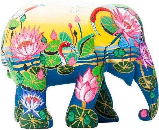 Amazing Lotus 10 cm Elephant parade Handgemaakt Olifantenstandbeeld