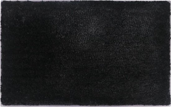 Lucy's Living Luxe badmat BELLA Black – 50 x 80 cm - Black - douchemat - badmatten - badmat antislip - badkamer - badmat zwart - badtextiel - polyester