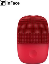 Xiaomi Mijia InFace Facial 2 Reinigingsborstel Sonic Cleanser-Wash IPX7 Waterproof Silicone Facial Cleaning Brush upgrade-versie-Rood