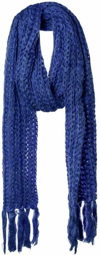 Écharpe tricotée épaisse bleu Biba longue et étroite | bol.com