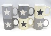 Boltze Home koffie beker, Star, 330 ml, 6 stuks