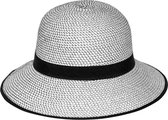 Strandhoed Bucket Hat Dames UV Bescherming UPF50+ Anna Zonnehoed - Maat: 58cm verstelbaar - Kleur: Zwart/Wit