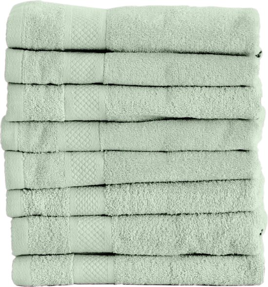 Mint - Set 8x handdoek (50x100 cm) + 8x washandjes bol.com