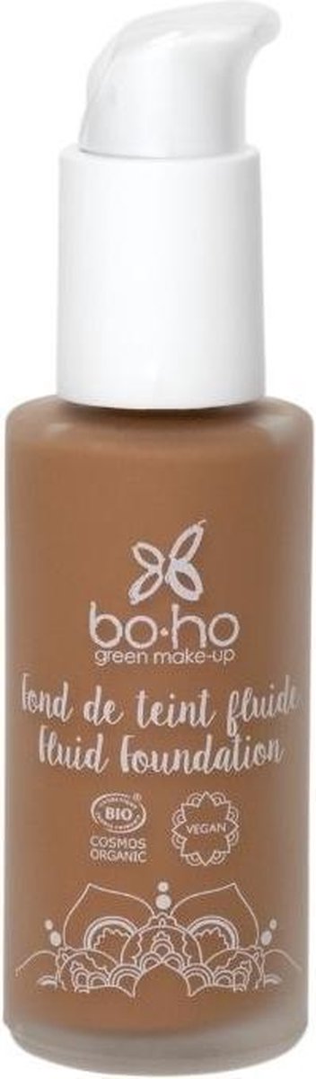 Goedkoopste Boho green makeup Liquid foundation 08 brun froid 30 Milliliter