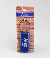Straatnaam sleutelhanger - Alex