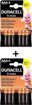 Duracell AAA 12-Pack Alkaline Batterijen (12 stuks)