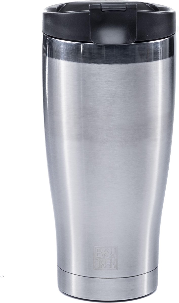 Planetary Design USA – Travel Mug – 475ml - Brushed Steel - BPA vrij - Dubbel geïsoleerd - Lekvrij