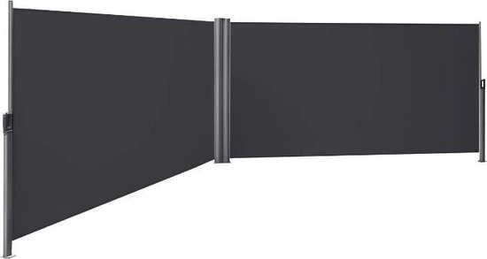 MIRA Home - Zonnescherm - Luifel - Zomer - Aluminium/Polyester - Zwart - 160x200