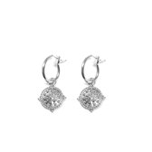 round star coin earrings - zilver