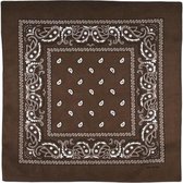 Hip Hop Bandana 100% Katoen Bandana Bruin Vierkante Sjaal 55cm * 55cm Hoofdband Gedrukt Voor vrouwen/Mannen/Jongens/Meisjes 2019 Mode