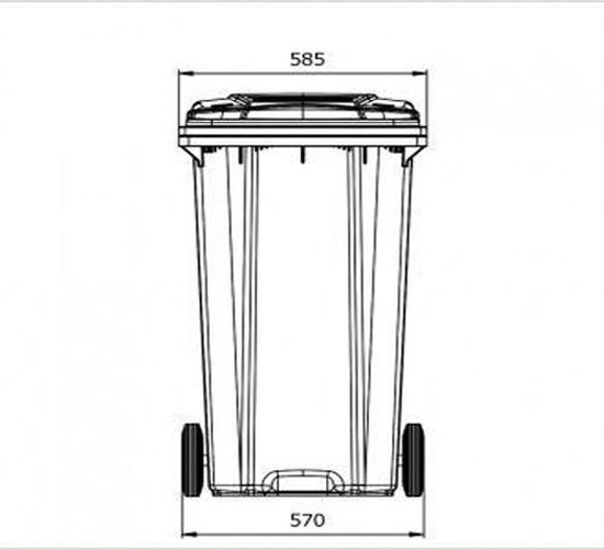 Afvalcontainer 360 liter rood | bol