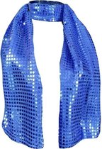 Pailletten sjaal - Kobalt blauw - Disco - Glitter