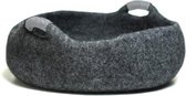 Basket kat donker grijs 100% bio wol