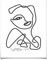 Doodle girl poster 21x30cm