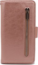 Samsung Galaxy Note 20 Hoesje Roségoud - Luxe Kunstlederen Portemonnee Book Case met Rits