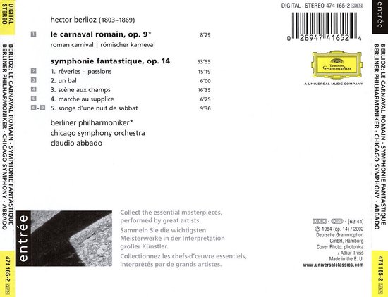 Chicago Symphony Orchestra, Berliner Philharmoniker, Claudio Abbado - Berlioz: Symphonie Fantastique