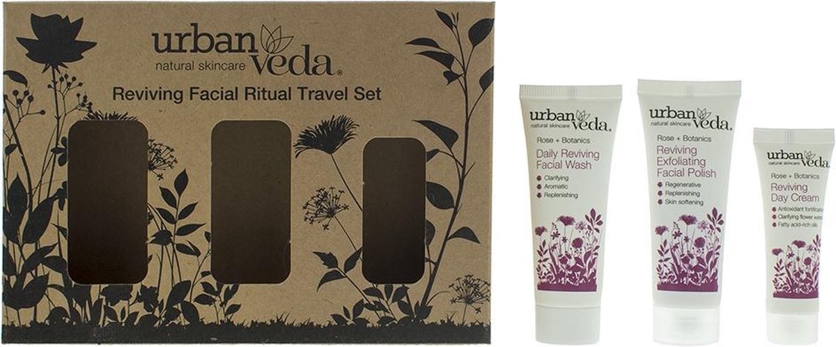 Urban Veda Reviving Face Ritual Travel Set Skincare Set 3 Pieces Gift Set