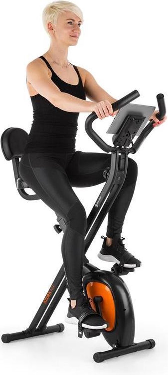 CAPITAL SPORTS Azura Air Hometrainer - Cardio bike - Fitness - Met ergometer, polsmeter en trainingscomputer - 8 standen - Instelbare weerstand - Opvouwbaar