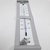 Thermometer Esschert design boerderijdieren schaap in zwart-wit