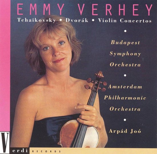 Emmy Verhey met viool, "Tchaikovsky, Dvorak: Violin Concertos"