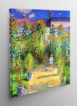 Canvas de tuin van Monet in Vetheuil - Claude Monet - 50x70cm