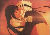 Naruto Hinata Kiss Anime Vintage Poster 51x36cm