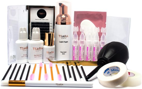 Make up TSARA Starters pakket Wimperextensions - MEDIUM - Starterskit - Wimper benodigdheden