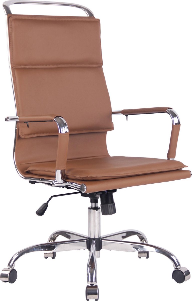 Bureaustoel - Bureaustoelen voor volwassenen - Design - Ergonomisch - Kunstleer - Bruin - 58x63x120 cm