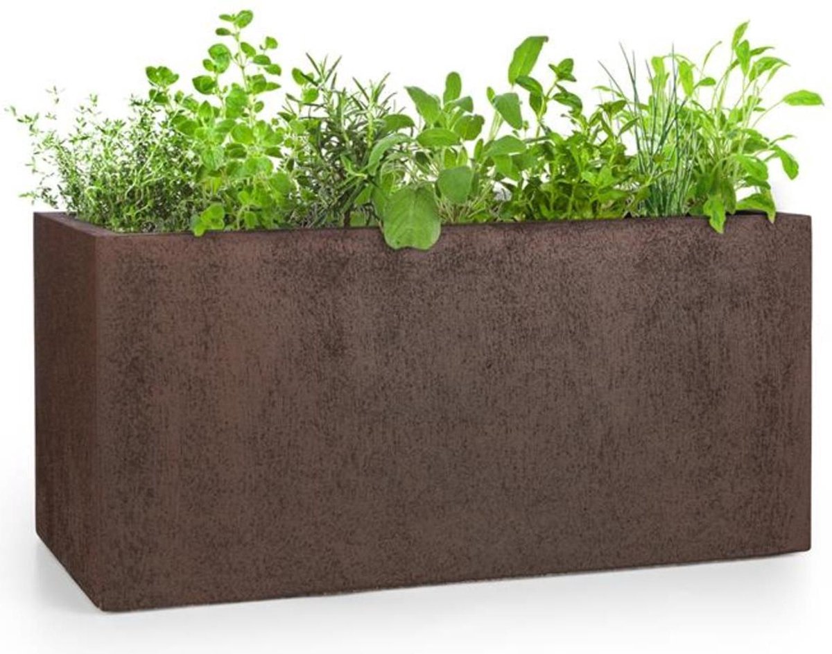 Solid Grow Rust plantenbak 80 x 38 x 38 cm fibreclay roestkleurig