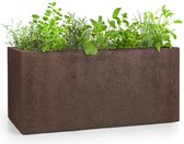 Blumfeldt Solid Grow Rust plantenbak - 80 X 38 X 38 cm Fibreclay - Roestkleurig