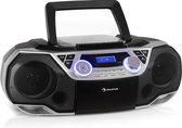 auna Roadie 2K Boombox cd-speler - radiocassetterecorder - DAB/DAB+ FM radio - Bluetooth 5.0 - USB voor MP3/WMA - LCD-display - Telescoopantenne