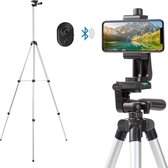 Varin® Telefoon statief 150 cm - 360° Draaibare telefoon houder - Multifunctionele Bluetooth Remote Shutter - Opbergtas - Tripod smartphone statief