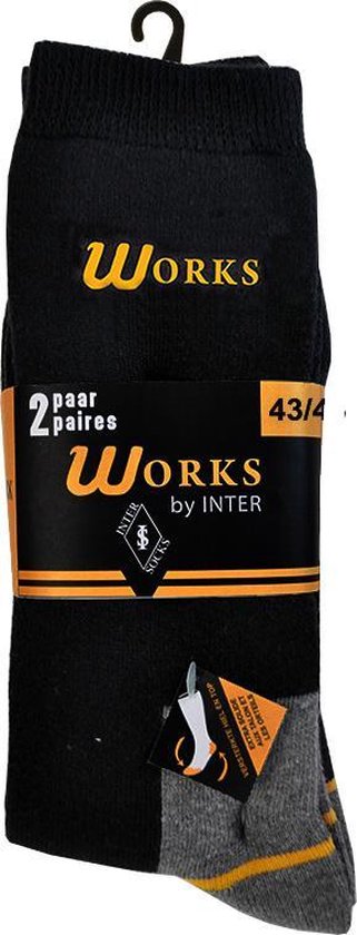 Strong Work Sock Men - 6 paires - taille homme 39/42 - Extra renforcé - avec tissu éponge et très chaud