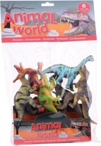 6x Plastic dinosaurussen speelgoed figuren 10-14 cm - Speelgoeddieren - Speelgoedfiguren - Dieren speelset dino's