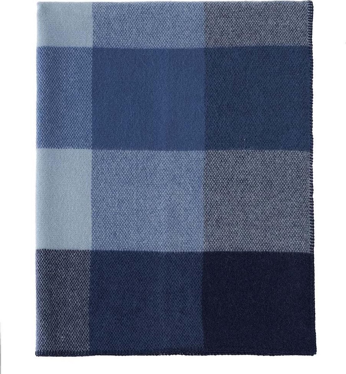 Klippan BLOCK - Wollen Plaid - Blauw - 130x180