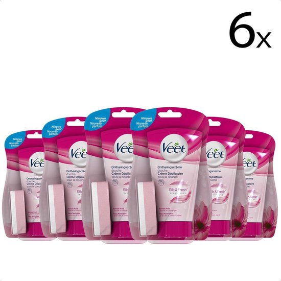 Veet Ontharingscrème Normale Huid InShower 150ml x6
