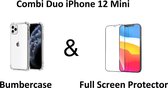 iPhone 12 mini Combi Duo Bumbercase & Full Screen Protector voor optimale bescherming