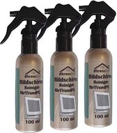 3 x schermreiniger voor tv en pc 100 ml, monitorspray, reiniger, tv-reiniger