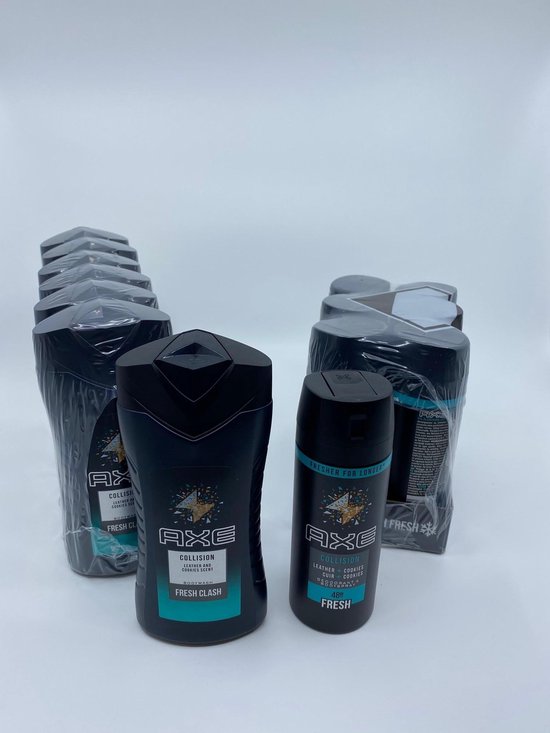 wenselijk Dageraad Zwerver Axe Deodorant (6 x 150 ml) en Showergel (6 x 250 ml) - Collision Leather +  Cookies -... | bol.com