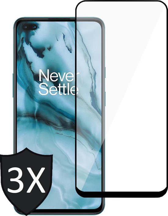 Screenprotector geschikt voor OnePlus Nord - 3x Glas Screen Protector