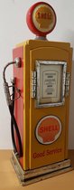 Shell benzinepomp kast van hout Shell gaspump replica  voor bv Thuis in uw cafe bar of Mancave